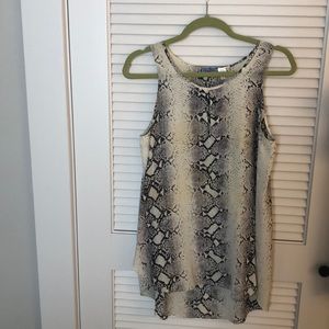 Acrobat Snakeskin Sleeveless Silk Blouse